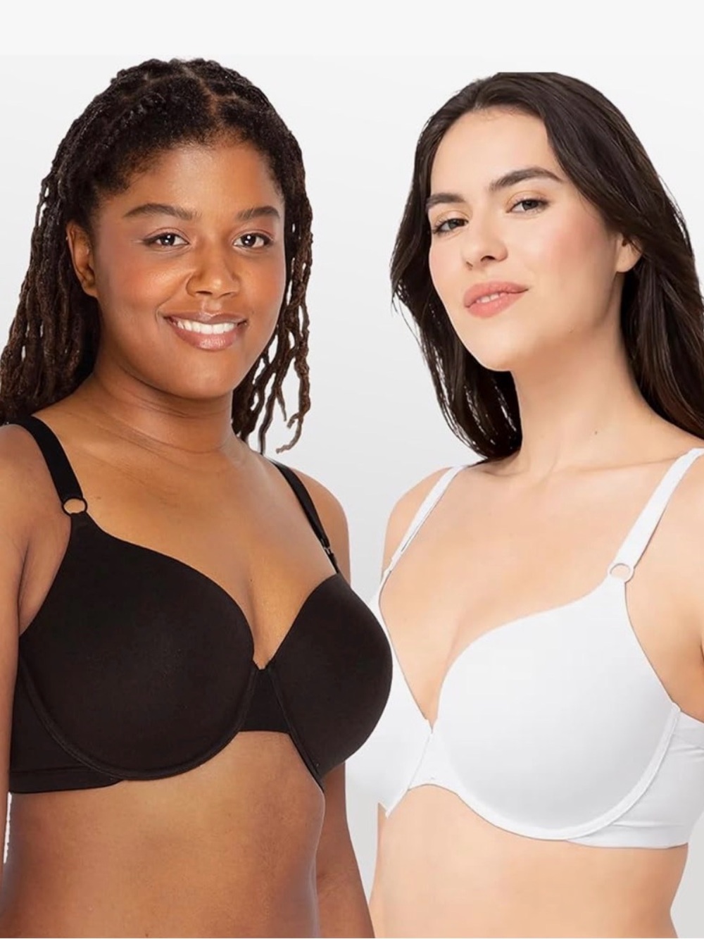 Fruit of the Loom Black & White Wireless T-Shirt Bra Duo